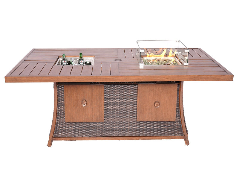 71" Brown Aluminum Cooler Insert with Umbrella Hole - Sports & Outdoor