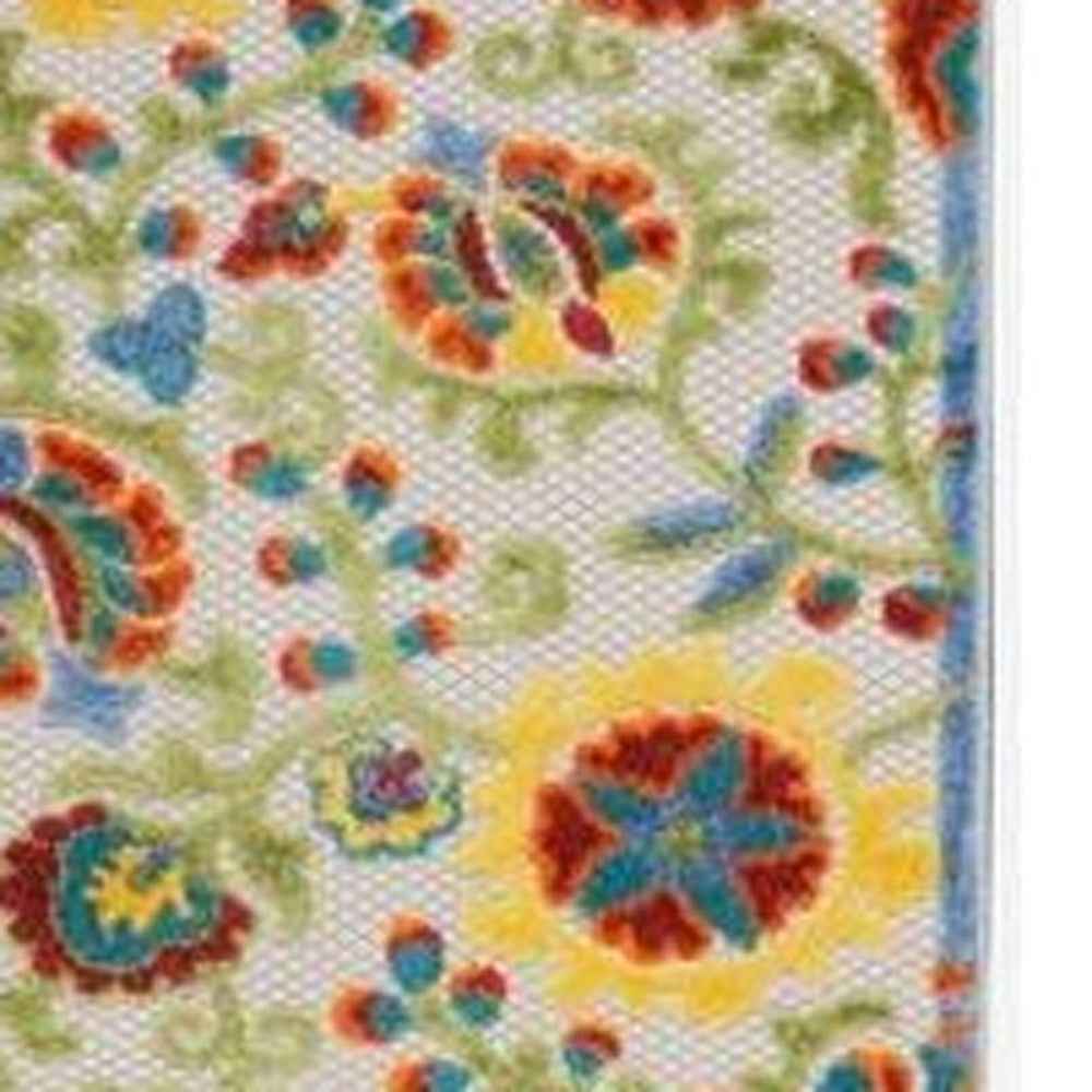 10' Ivory Indoor Outdoor Runner Rug