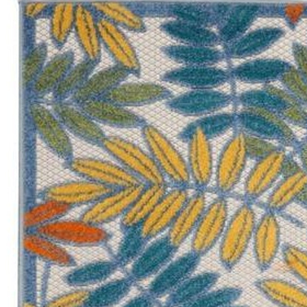 8' Ivory Indoor Outdoor Runner Rug - Outdoor