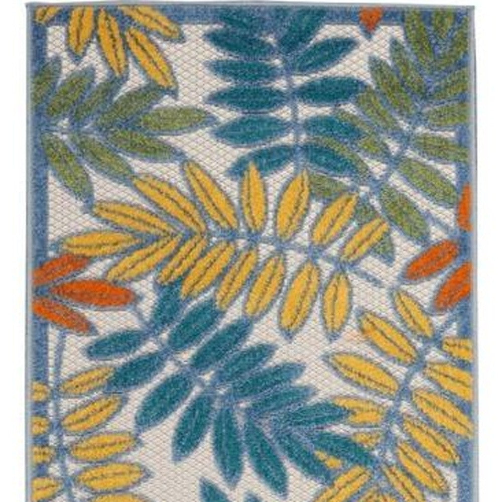 8' Ivory Indoor Outdoor Runner Rug - Outdoor