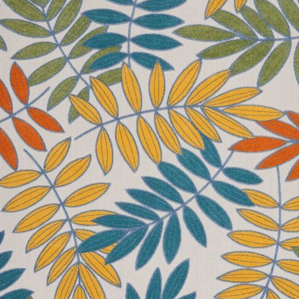 8' X 11' Ivory And Blue Indoor Outdoor Area Rug - Outdoor