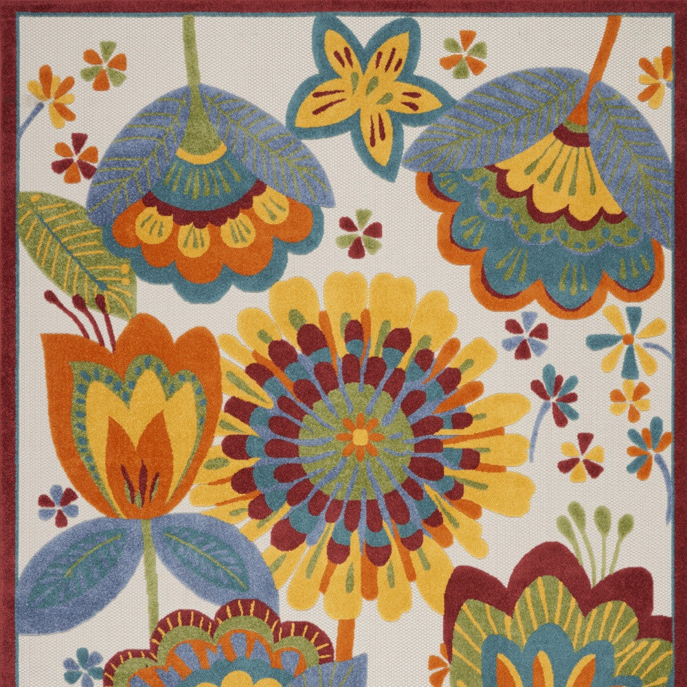 12' X 15' Blue And Yellow Indoor Outdoor Area Rug - Outdoor