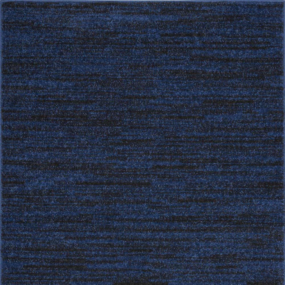 2' X 4' Midnight Blue Stain Resistant Indoor Outdoor Area Rug - Outdoor