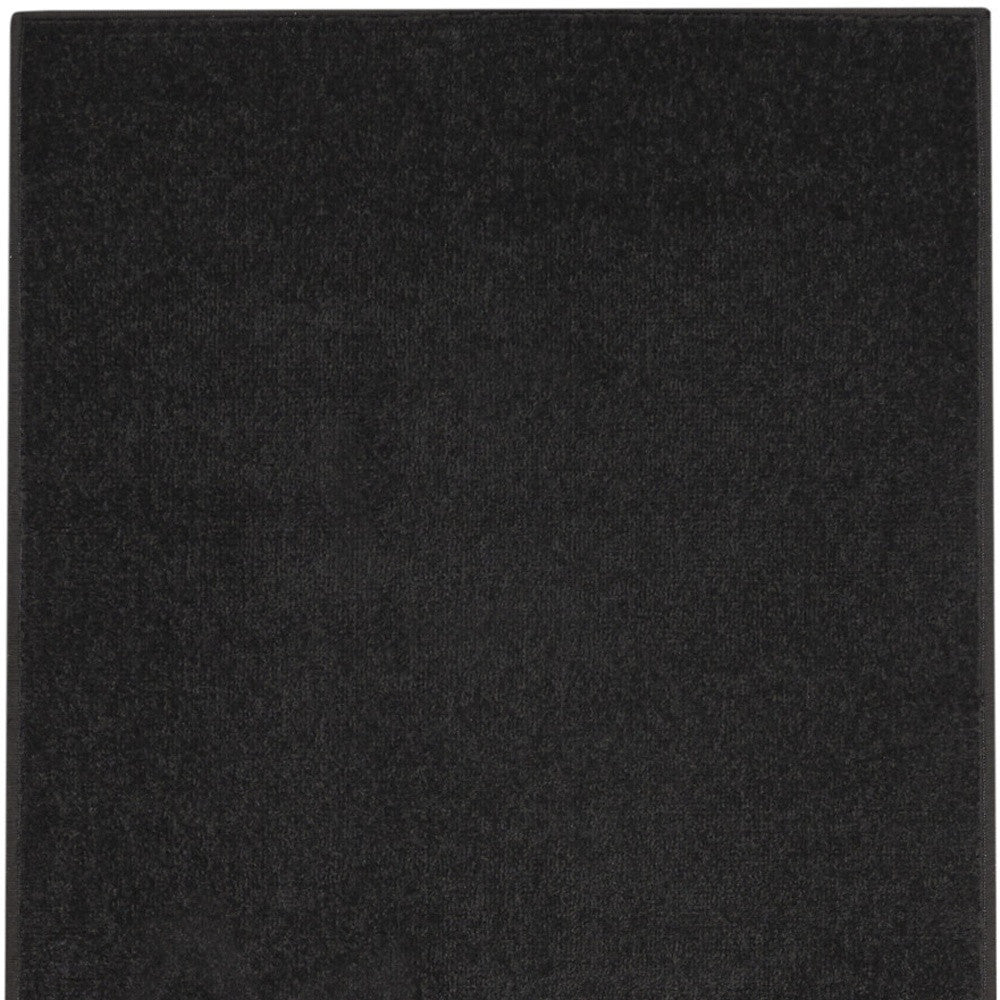 8' Black Indoor Outdoor Runner Rug - Outdoor