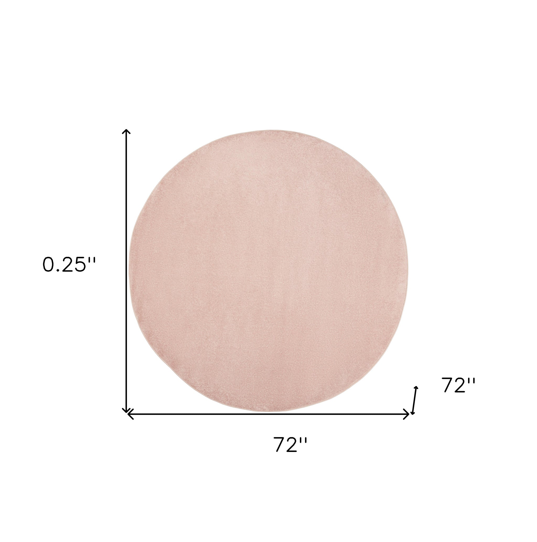 6' X 6' Pink Round Indoor Outdoor Area Rug - Sports & Outdoor