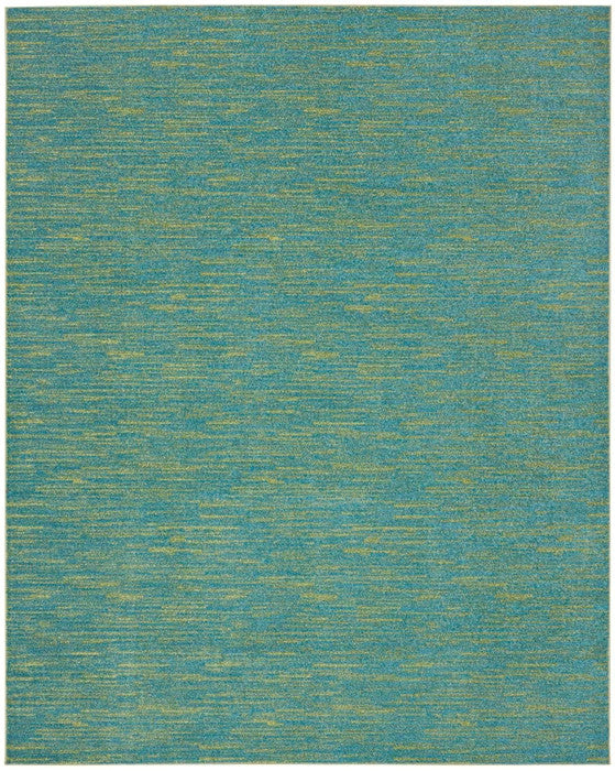 10' X 14' Blue And Green Indoor Outdoor Area Rug - Outdoor