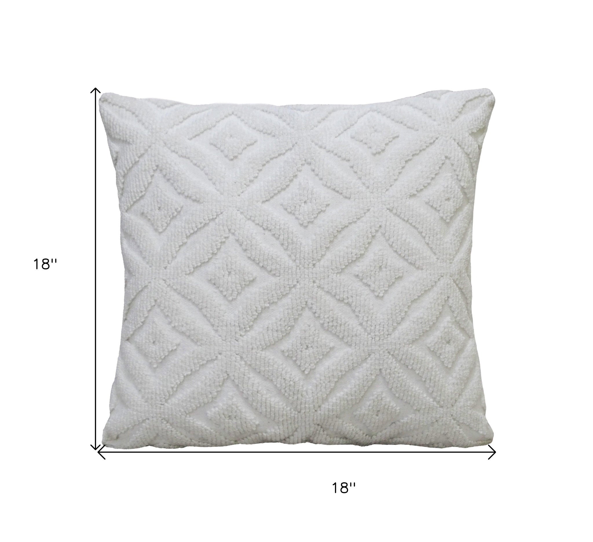 18"x18" White Indoor Outdoor Ogee Decorative Pillow - Outdoor
