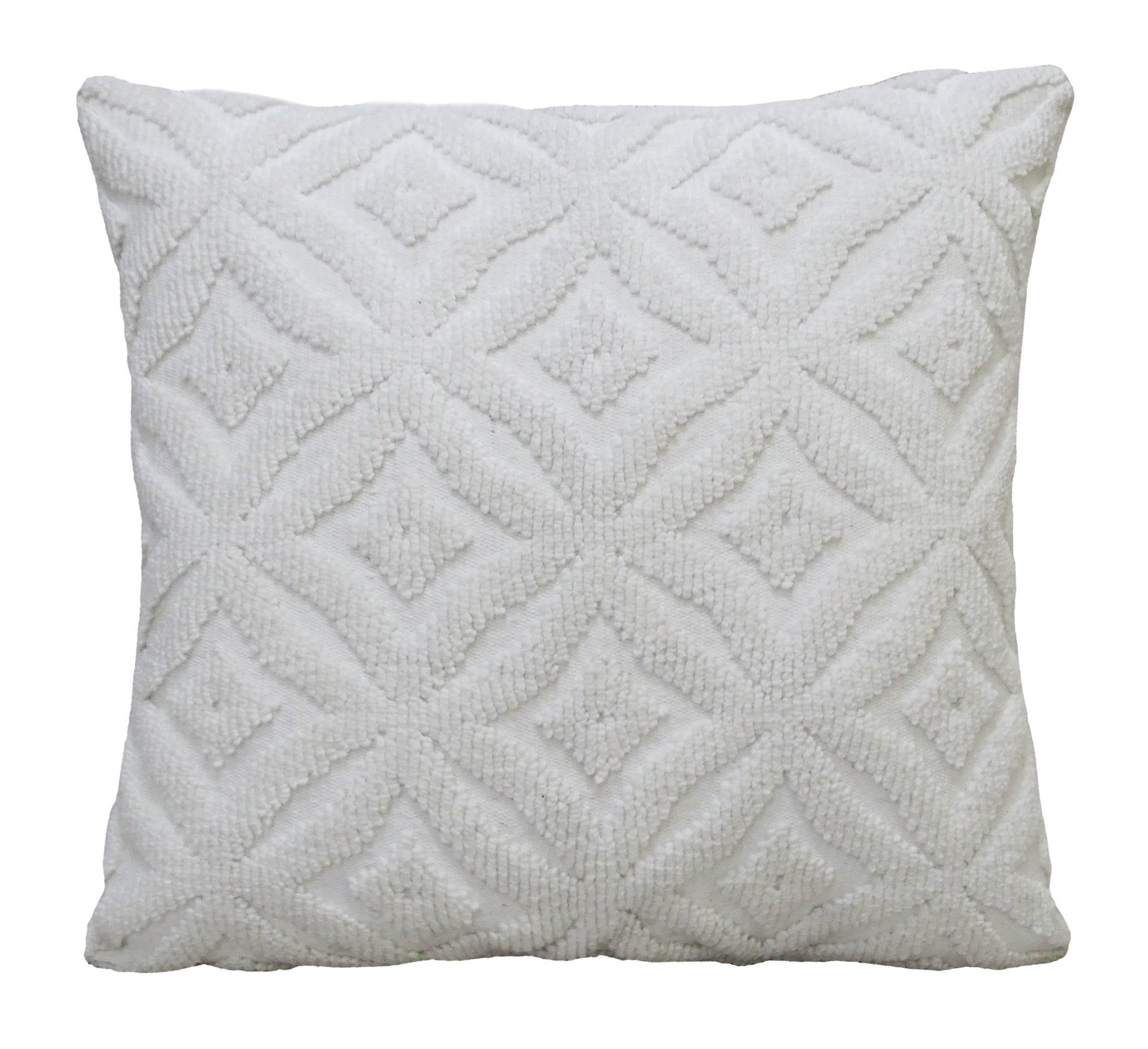 18"x18" White Indoor Outdoor Ogee Decorative Pillow - Outdoor