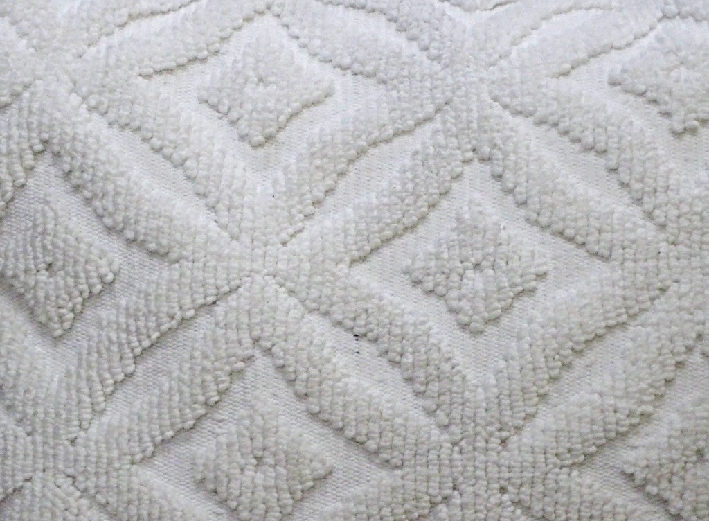 18"x18" White Indoor Outdoor Ogee Decorative Pillow - Outdoor
