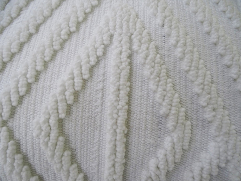 18" X 18" White Zippered Diamond Indoor Outdoor Throw Pillow - Outdoor