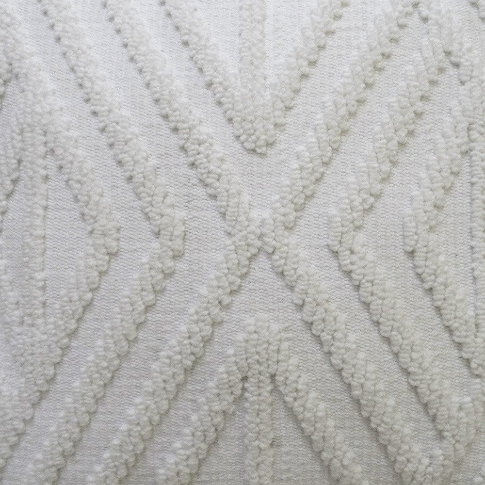 18" X 18" White Zippered Diamond Indoor Outdoor Throw Pillow - Outdoor
