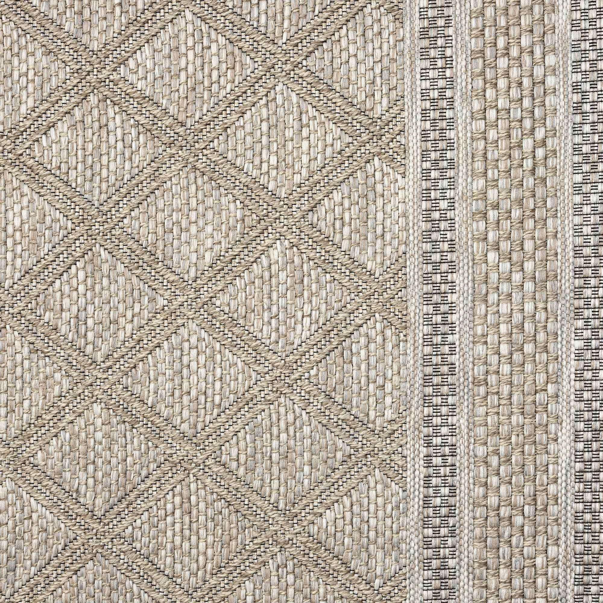 5' X 7' Gray Geometric Handmade Indoor Outdoor Area Rug