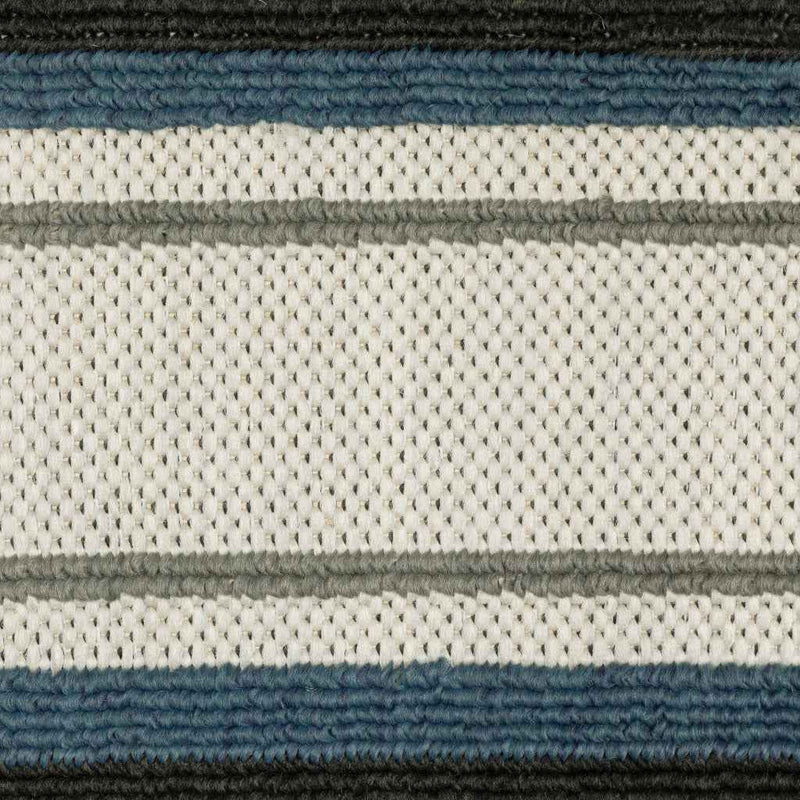 8' X 10' Blue and Beige Geometric Stain Resistant Indoor Outdoor Area Rug