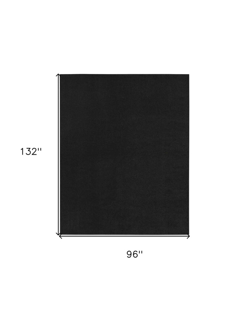 8' X 11' Black Indoor Outdoor Area Rug