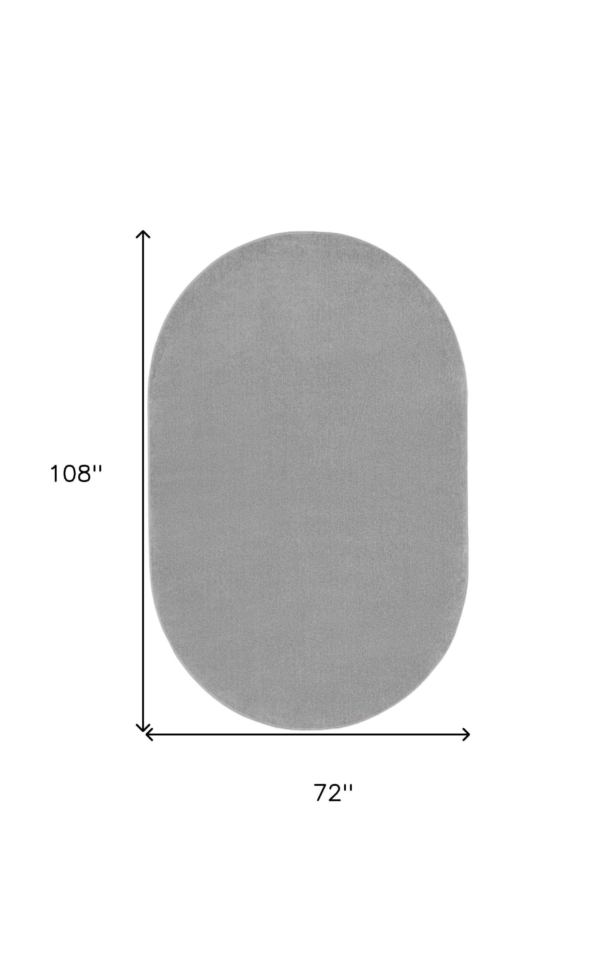 6' X 9' Gray Indoor Outdoor Area Rug