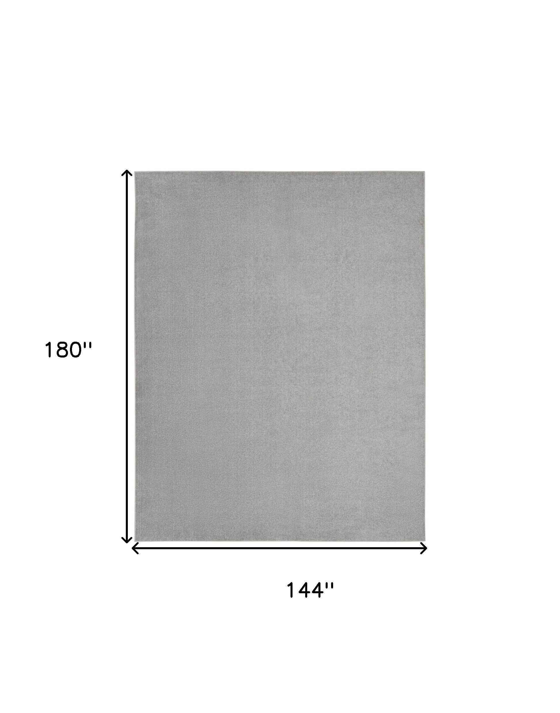 12' X 15' Gray Indoor Outdoor Area Rug