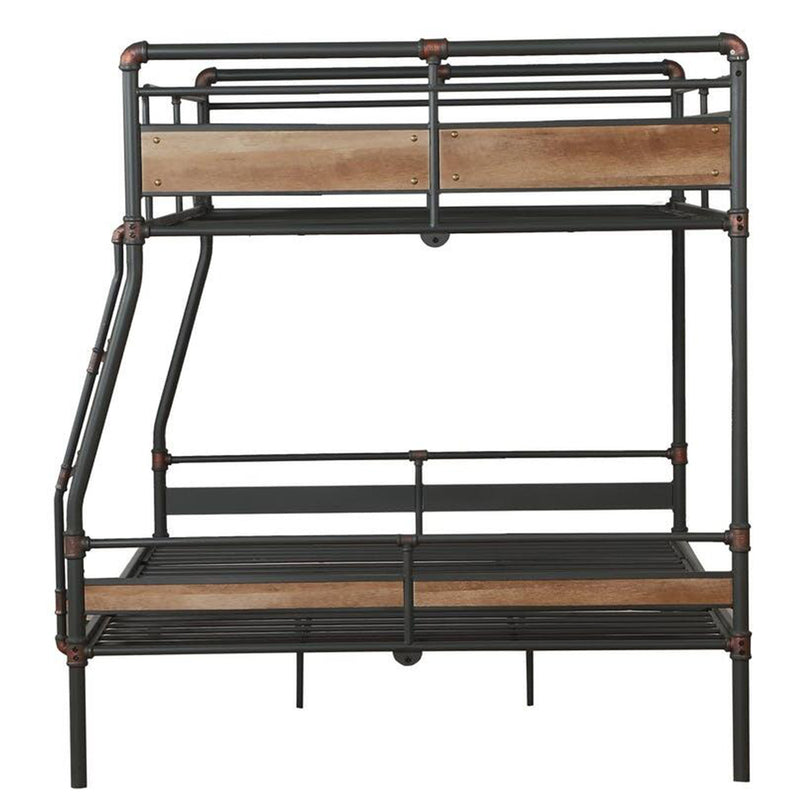 Dark Brown Full Industrial Metal Bunk Bed - Bed & Bath