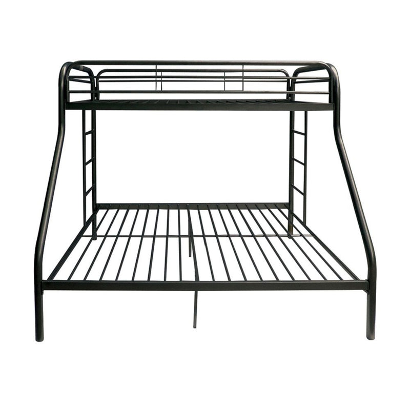 Black Twin Over Full Contemporary Metal Bunk Bed - Bed & Bath