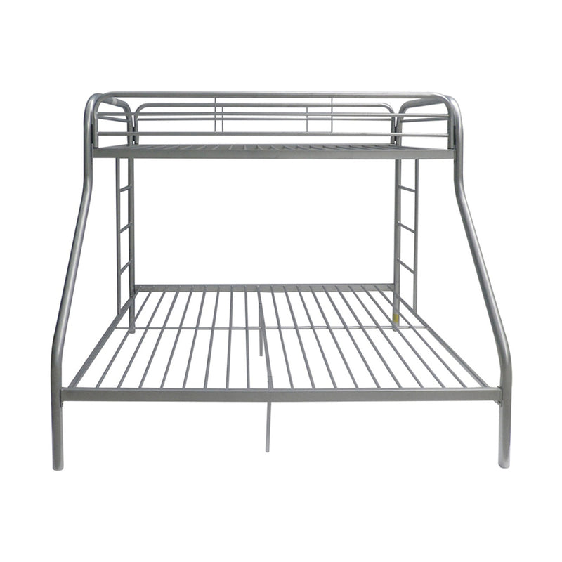 78" X 54" X 60" Twin Over Full Silver Metal Tube Bunk Bed - Bed & Bath