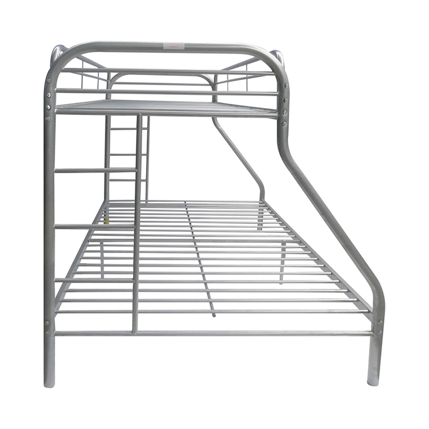 78" X 54" X 60" Twin Over Full Silver Metal Tube Bunk Bed - Bed & Bath