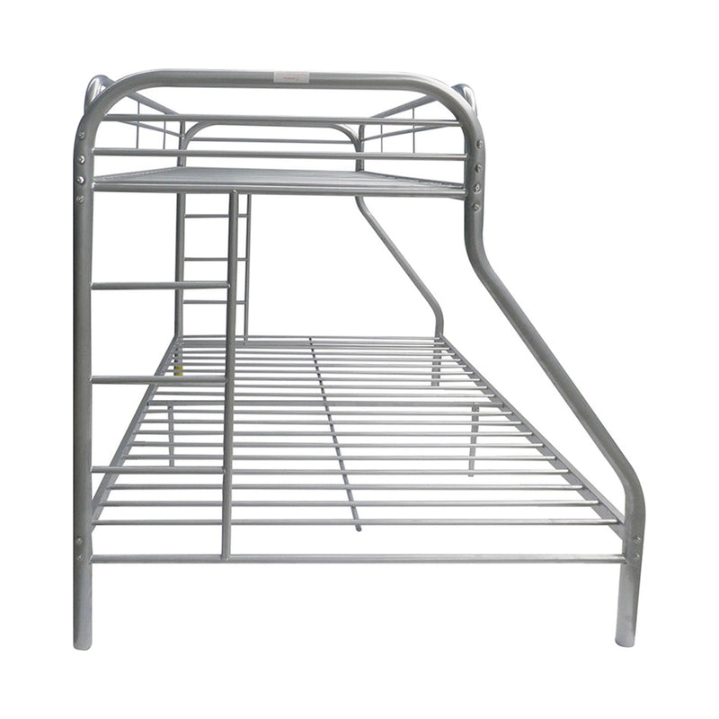 78" X 54" X 60" Twin Over Full Silver Metal Tube Bunk Bed - Bed & Bath