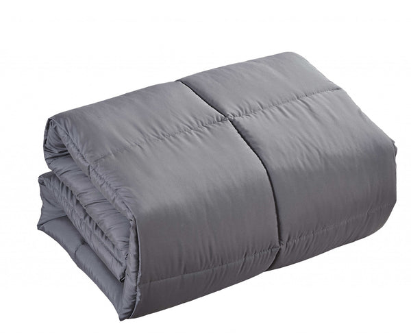 Dark Gray California King Polyester Thread Count Down Alternative Comforter - Bed & Bath