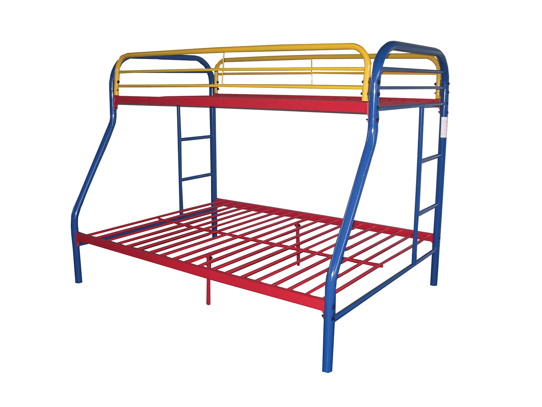 78" X 54" X 60" Twin Over Full Rainbow Metal Tube Bunk Bed - Bed & Bath