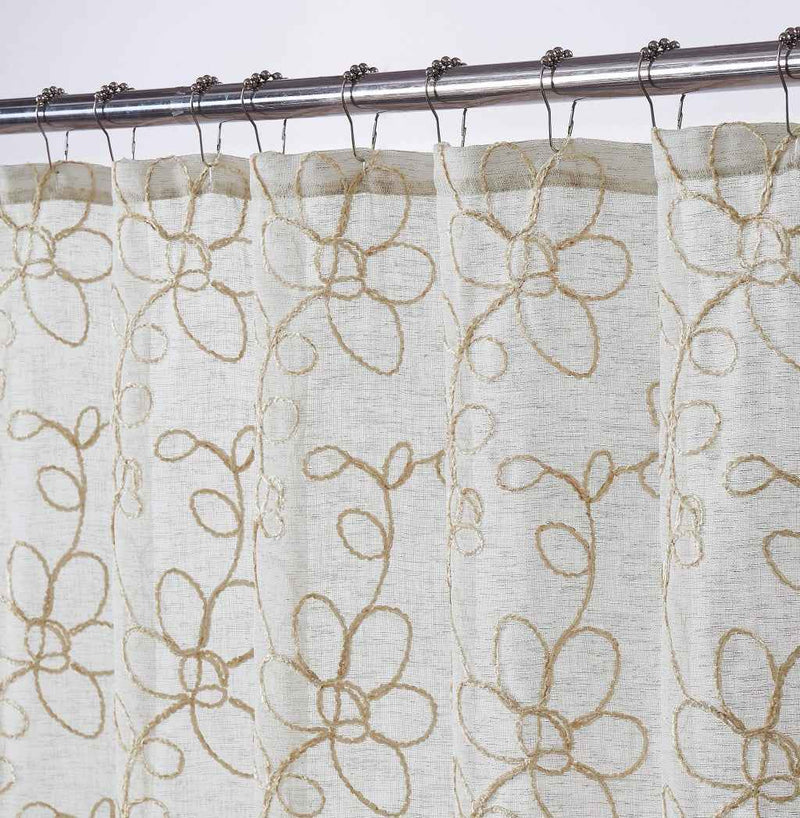 72" Linen Polyester Shower Curtain