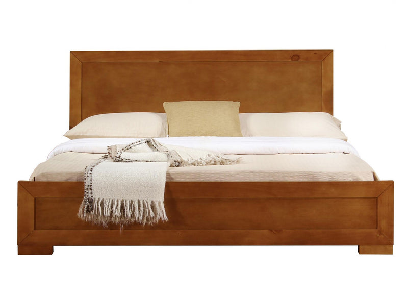 Oak Solid and Manufactured Wood Queen Bed Frame - Bed & Bath