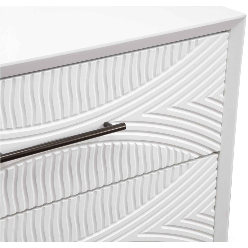 26" Solid Wood and Wood Two Drawer Nightstand