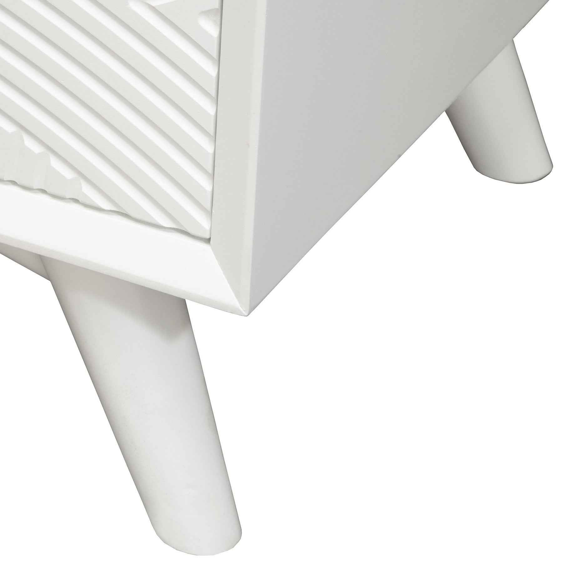 26" Solid Wood and Wood Two Drawer Nightstand