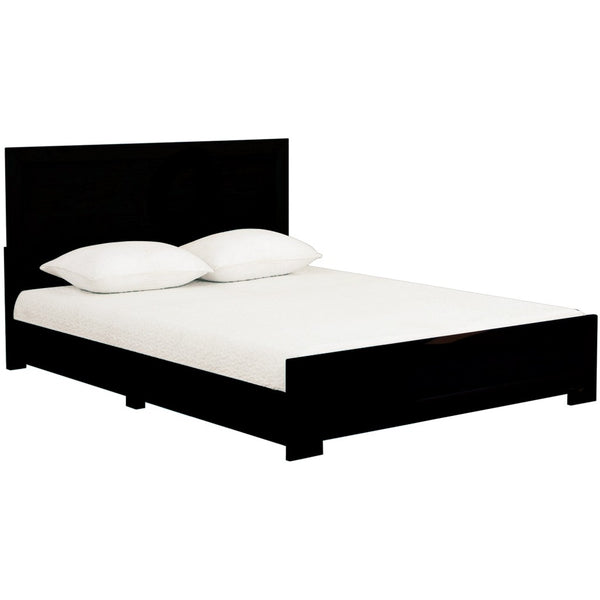Black Solid and Manufactured Wood King Bed Frame - Bed & Bath