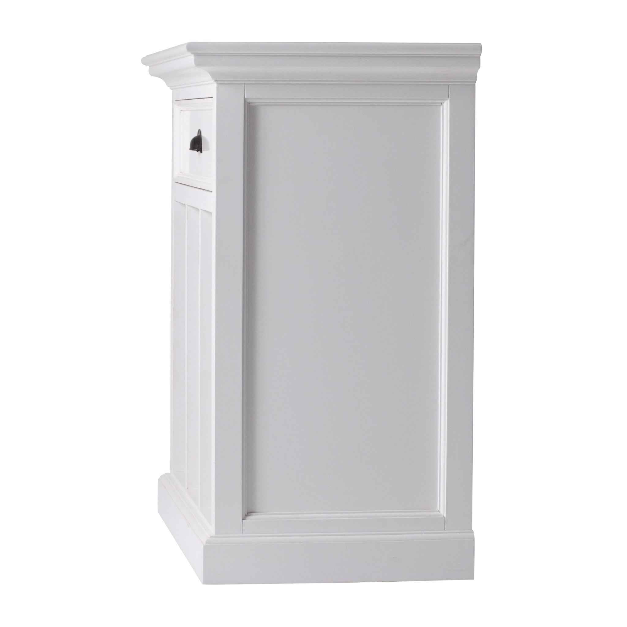 31" White Solid and Manufactured Wood Nightstand