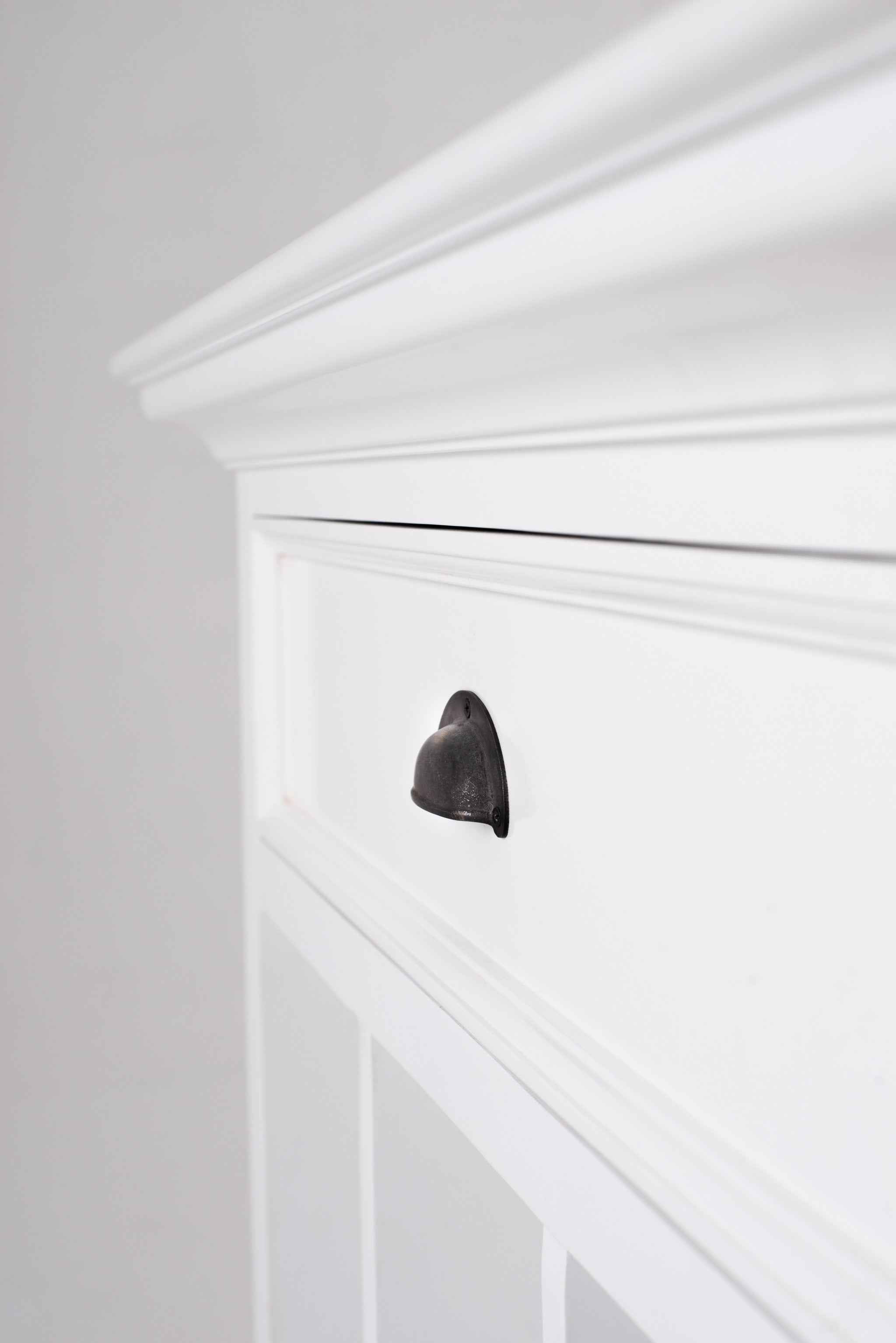 31" White Solid and Manufactured Wood Nightstand