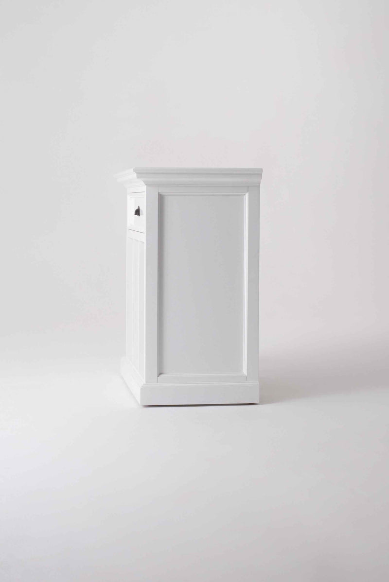 31" White Solid and Manufactured Wood Nightstand