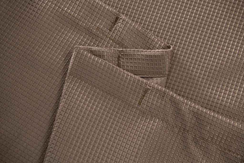 Luxurious Mocha Waffle Weave Shower Curtain