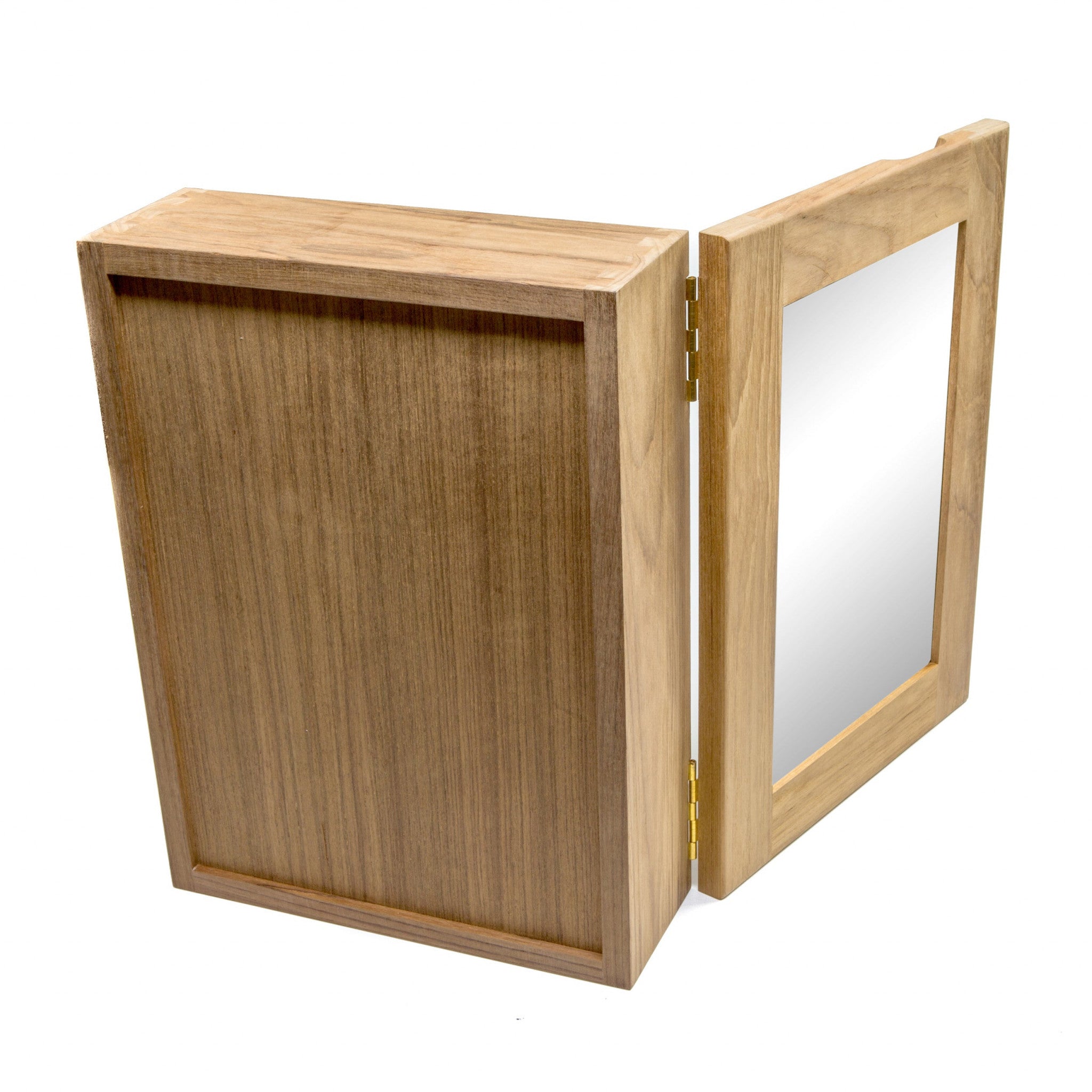 Solid Teak Mirrored Hanging Medicine Cabinet - Bed & Bath