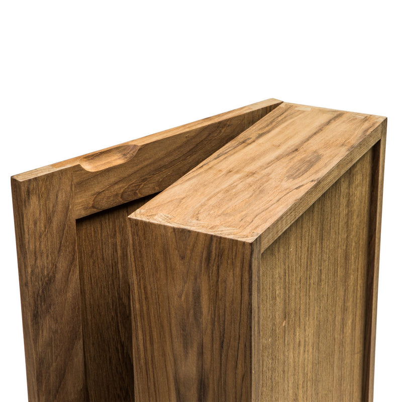 Solid Teak Mirrored Hanging Medicine Cabinet - Bed & Bath