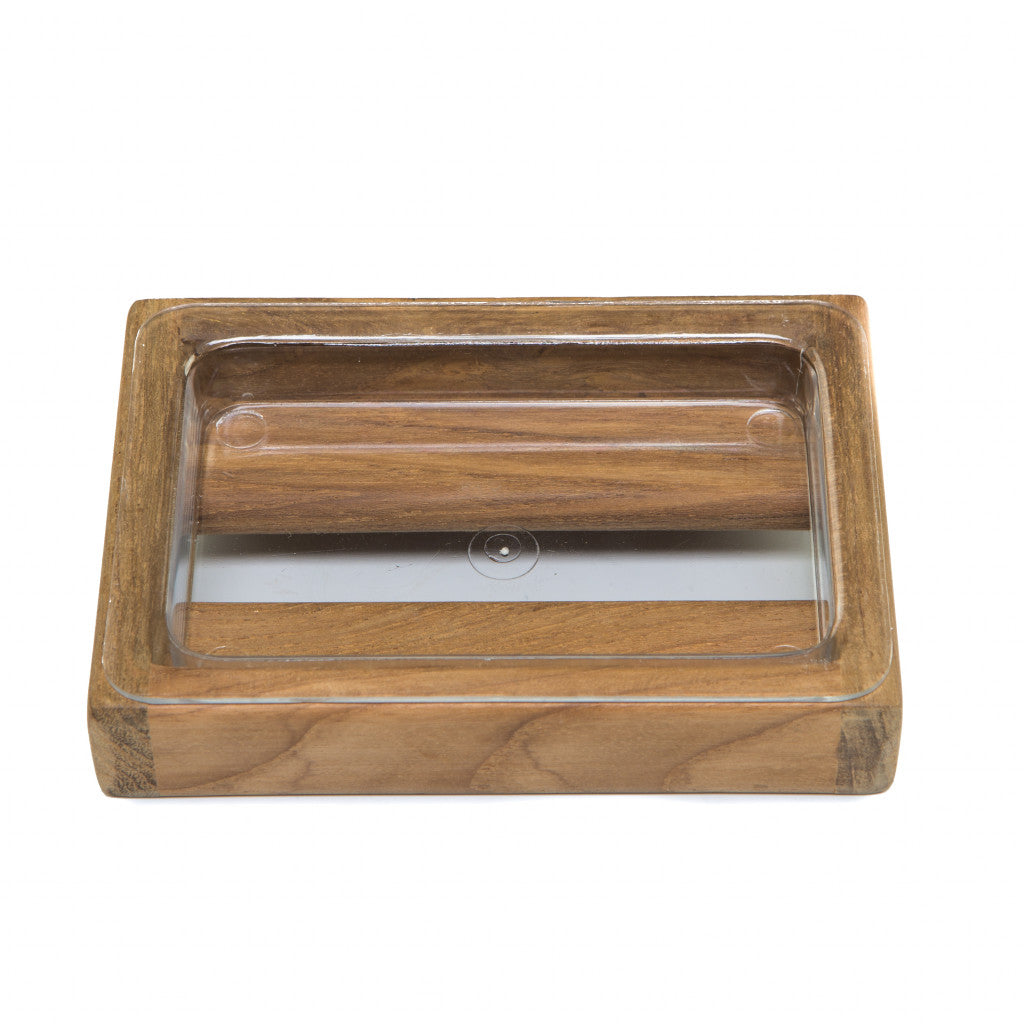 Traditional Solid Teak Wall Mount Soap Dish - Bed & Bath
