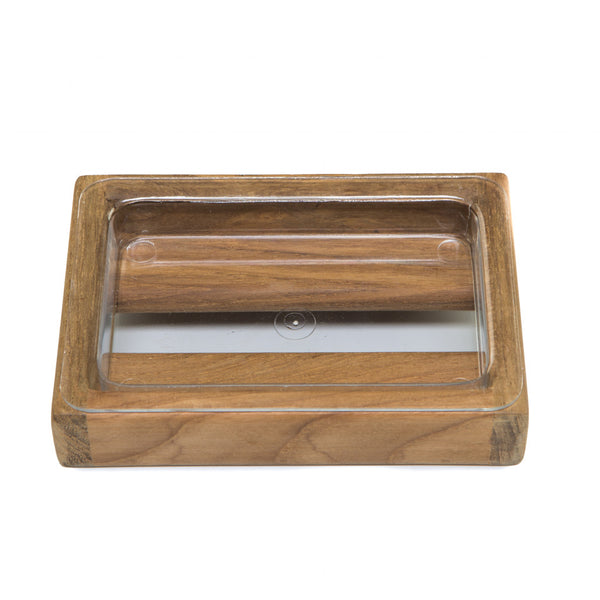 Traditional Solid Teak Wall Mount Soap Dish - Bed & Bath
