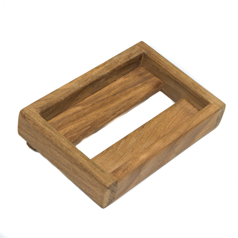 Traditional Solid Teak Wall Mount Soap Dish - Bed & Bath