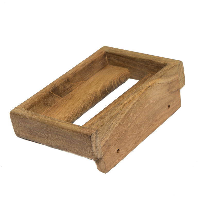 Traditional Solid Teak Wall Mount Soap Dish - Bed & Bath