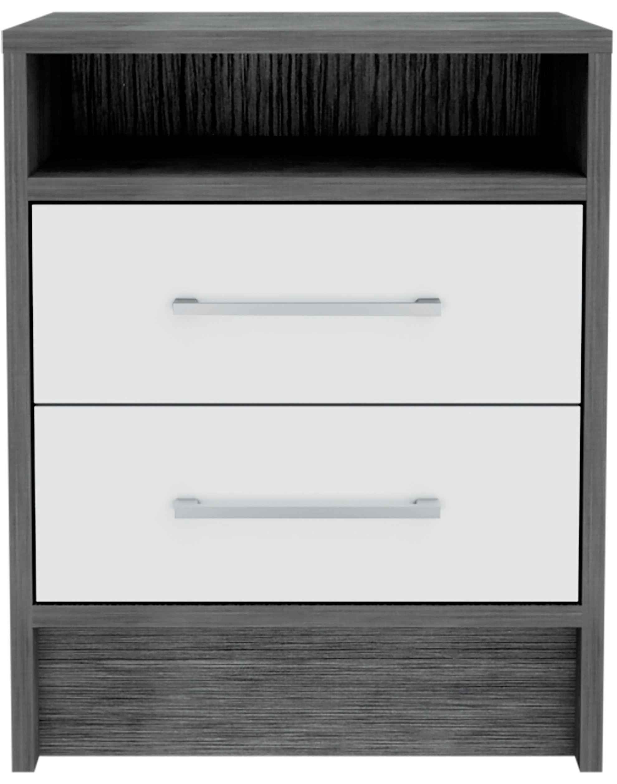 20" Wood Two Drawer Nightstand