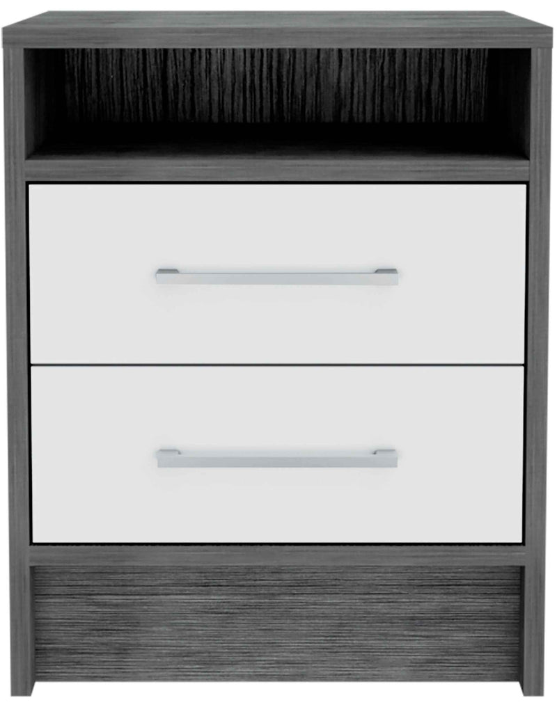 20" Wood Two Drawer Nightstand