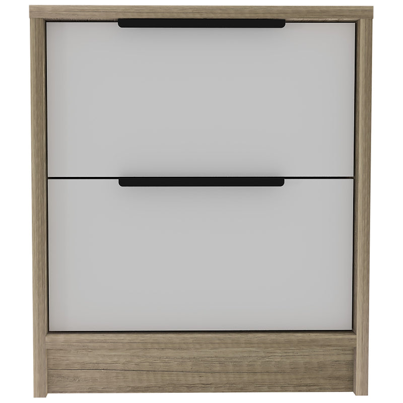 19" Wood Two Drawer Nightstand - Bed & Bath