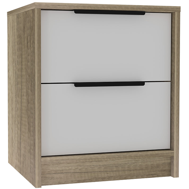 19" Wood Two Drawer Nightstand - Bed & Bath