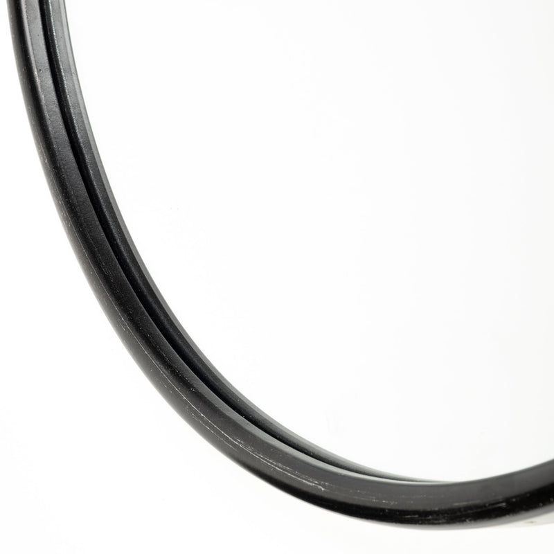 36" Black Oval Metal Framed Accent Mirror - Bed & Bath