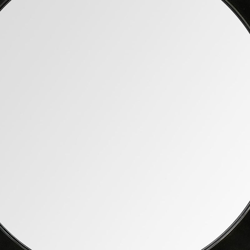26" Black Cog Round Metal Frame Wall Mirror - Bed & Bath
