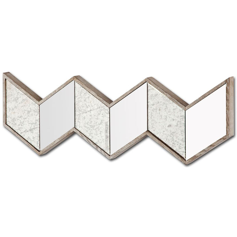 14" Natural Novelty Wood Framed Accent Mirror - Bed & Bath