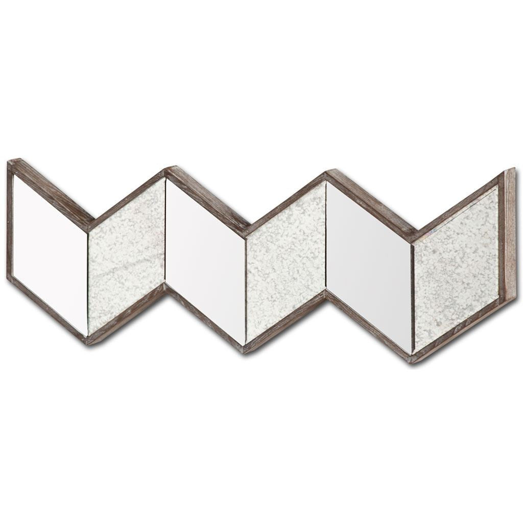 12" Natural Novelty Wood Framed Accent Mirror - Bed & Bath